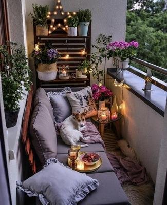 balcones con sofá